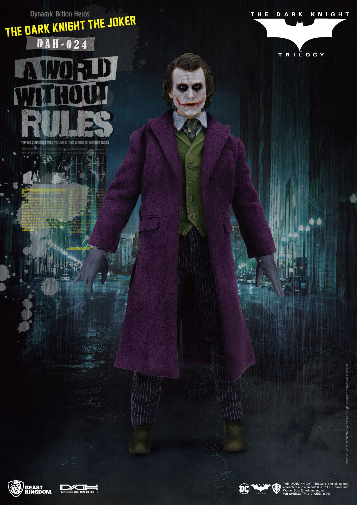 Figura Dynamic 8ction Heroes 1/9 The Joker Batman The Dark Knight 21 cm