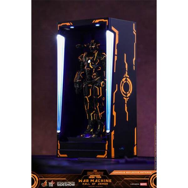 Diorama Iron Man 2 MMS Compact Series Neon Tech War Machine Hall of Armor 12 cm Hot Toys - Collector4U.com