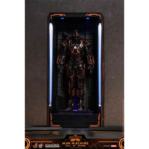 Diorama Iron Man 2 MMS Compact Series Neon Tech War Machine Hall of Armor 12 cm Hot Toys - Collector4U.com