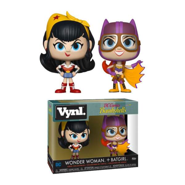 Funko Wonder Woman + Batgirl DC Bombshells Pack de 2 Vnyl. Figuras 10 cm - Collector4u.com