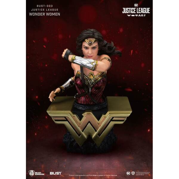 Justice League Busto PVC Wonder Woman 15 cm - Collector4U.com