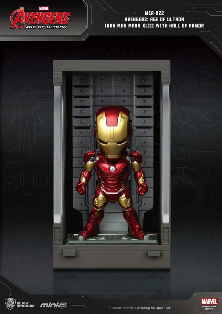 Vengadores La Era de Ultrón Mini Egg Attack Figura Hall of Armor Iron Man Mark XLIII 8 cm - Collector4u.com