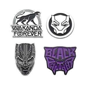 Pack de 4 Pins Black Panther Marvel - Collector4U.com
