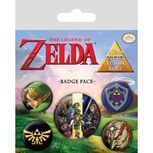 The Legend of Zelda Pack 5 Chapas Link - Collector4U.com