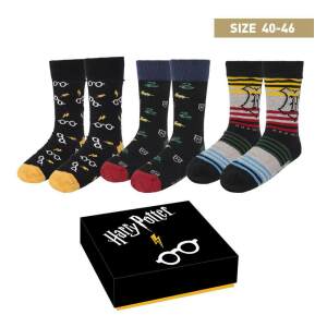 Pack de 3 Pares de calcetines Crests Harry Potter 40-46 - Collector4u.com
