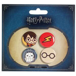 Pack 4 Chapas Cutie Harry Potter & Hedwig Harry Potter - Collector4u.com