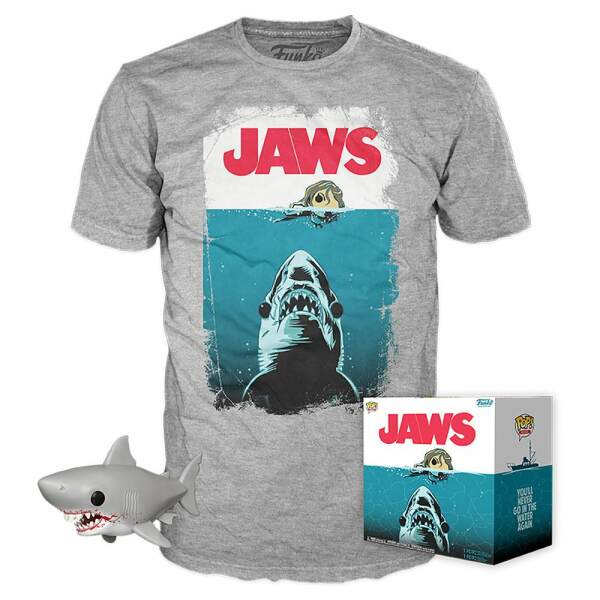Tiburón POP! & Tee Set de Minifigura y Camiseta Night Swim talla M - Collector4U.com