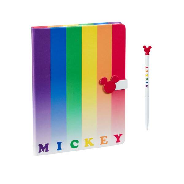 Libreta A5 con Bolígrafo Mickey Rainbow Disney - Collector4u.com