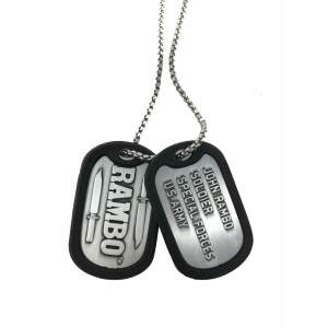 Rambo Chapas de Identificación con Collar Logo - Collector4U.com