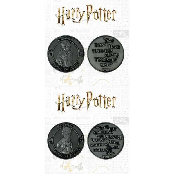Pack 2 Monedas Dumbledore’s Army: Harry & Ron Harry Potter Limited Edition - Collector4u.com