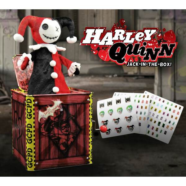 Caja de música Caja sorpresa Jack in the Box Harley Quinn DC Comics 29 cm - Collector4u.com