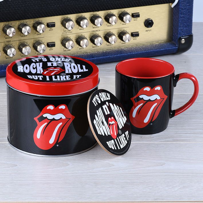 The Rolling Stones Taza con Posavaso It’s Only Rock N Roll