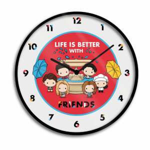 Reloj de Pared Friends Life is Better with Friends Chibi - Collector4u.com