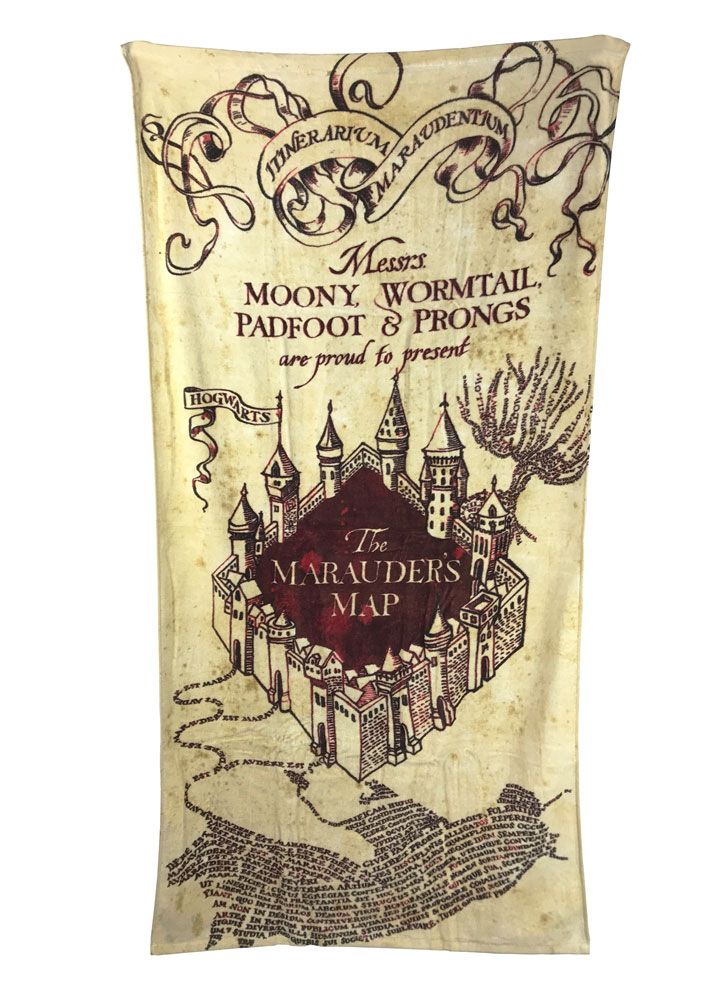 Toalla Marauder’s Map Harry Potter 150 x 75 cm - Collector4u.com