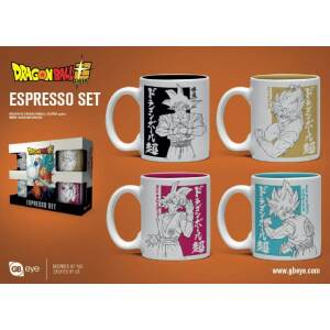 Tazas Espresso Goku Dragon Ball Super Pack de 4 - Collector4u.com