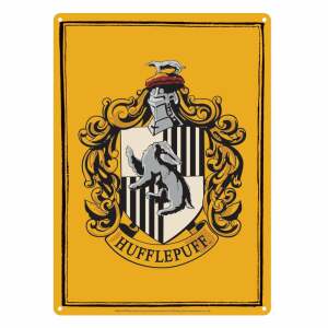 Placa de Chapa Hufflepuff Harry Potter 21 x 15 cm - Collector4u.com