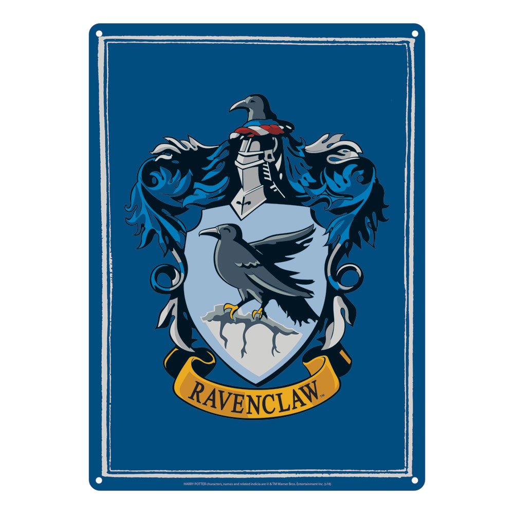Placa de Chapa Ravenclaw Harry Potter 21 x 15 cm - Collector4u.com