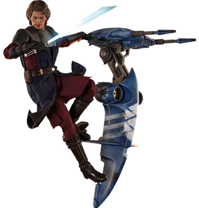 Figura Anakin Skywalker STAP The Clone Wars, Star Wars 1/6 Hot Toys 31 cm