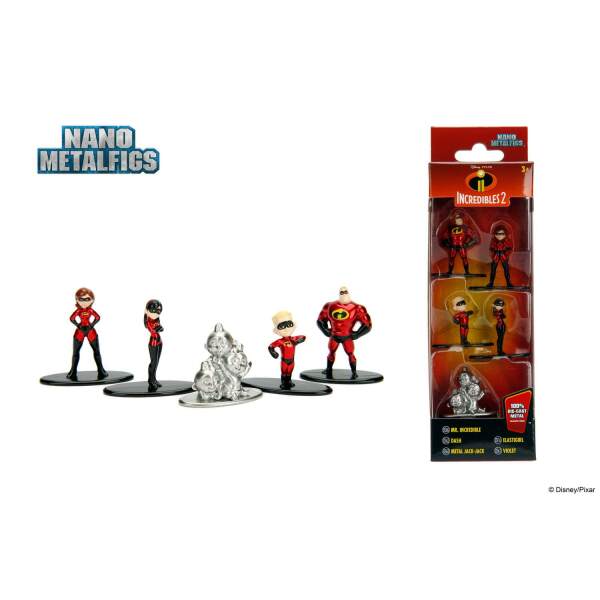 Figuras Nano Metalfigs Diecast Incredibles 2 Disney Pack de 5 4 cm - Collector4u.com