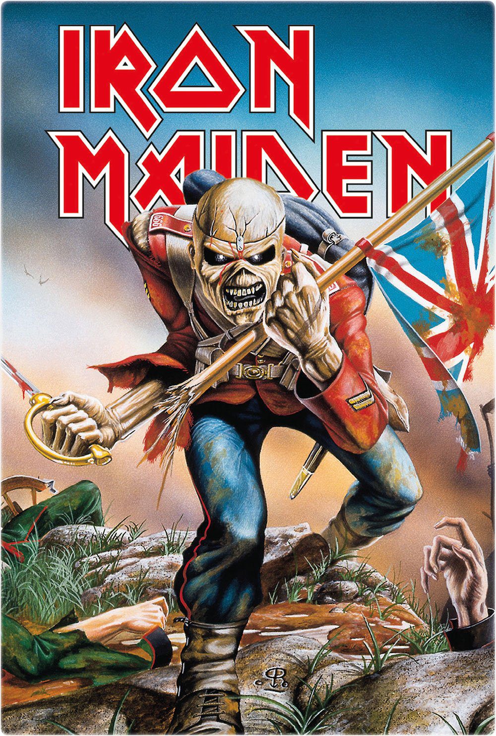 Placa de Chapa Trooper Iron Maiden 20 x 30 cm - Collector4u.com