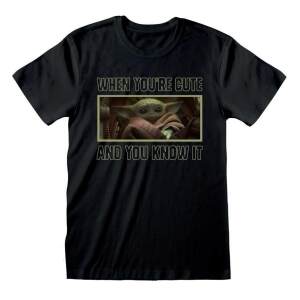 Star Wars The Mandalorian Camiseta Cute And Knows It talla L - Collector4U.com
