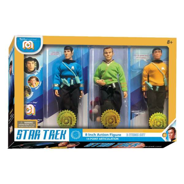 Star Trek Pack de 3 Figuras Spock, Kirk & Chekov 20 cm - Collector4U.com