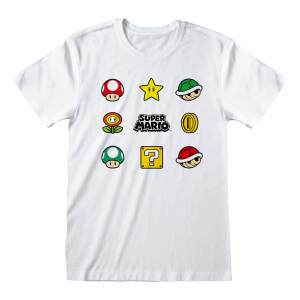 Camiseta Super Mario Nintendo - Items talla L - Collector4U.com