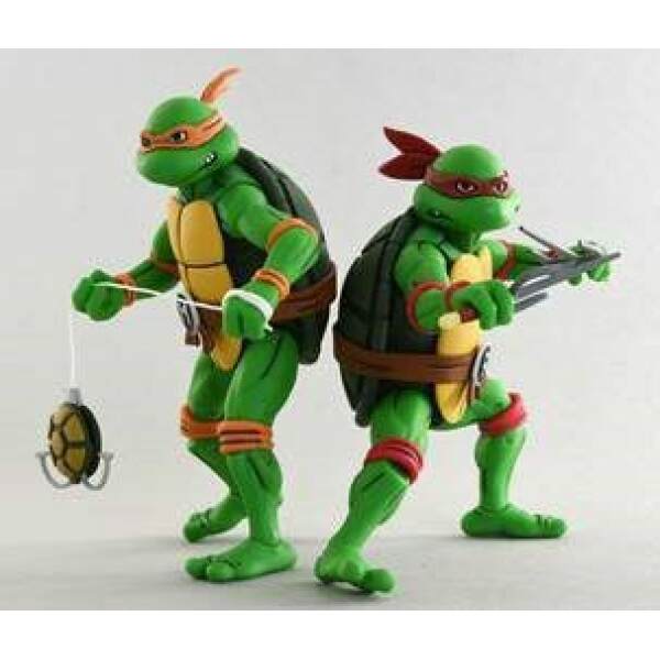 Figuras Michelangelo & Raphael Tortugas Ninja Pack de 2 18 cm - Collector4U.com