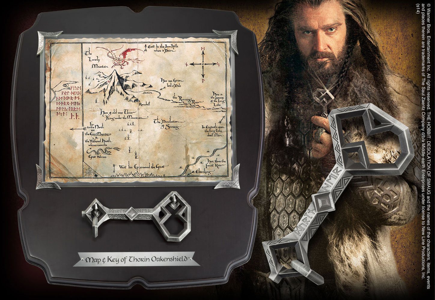 Llave con Mapa de Erebor El Hobbit Réplica 1/1 Deluxe - Collector4u.com