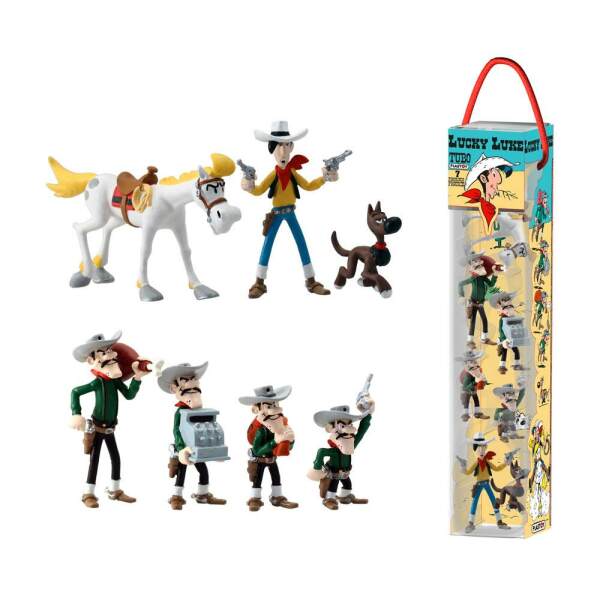 Pack de 7 Minifiguras Lucky Luke Characters 4 - 10 cm - Collector4U.com