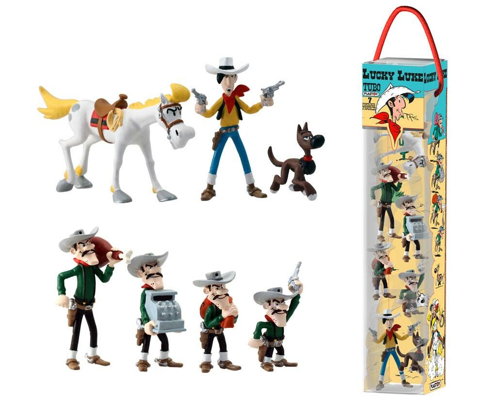 Pack de 7 Minifiguras Lucky Luke Characters 4 – 10 cm - Collector4u.com
