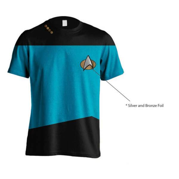 Star Trek Camiseta Uniform Blue talla L - Collector4U.com