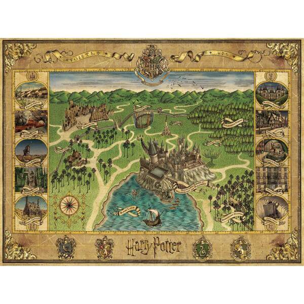 Puzzle Mapa de Hogwarts Harry Potter (1500 piezas) - Collector4u.com