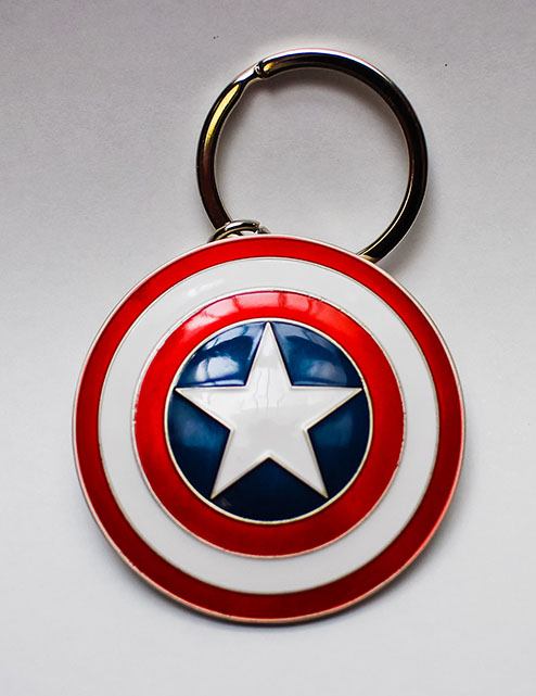 Llavero metálico Captain America Shield Marvel Comics - Collector4U.com
