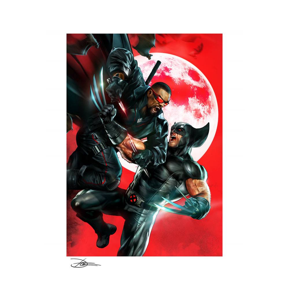 Litografia Wolverine vs Blade Marvel 46 x 61 cm - Collector4U.com
