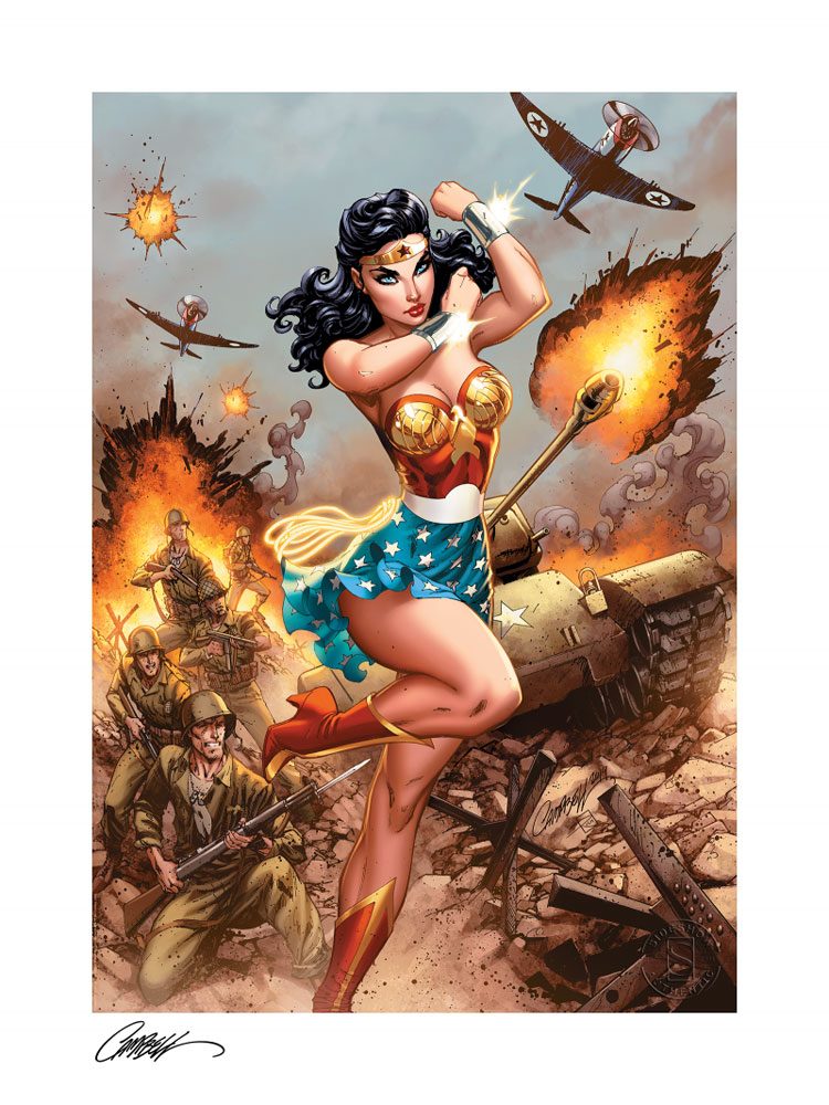 Litografia Premium Cleopsis Wonder Woman DC Comics #750: WWII 46 x 61 cm