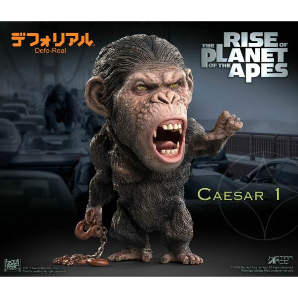 El origen del planeta de los simios Estatua Deform Real Series Soft Vinyl Caesar Chain Ver. 15 cm - Collector4u.com