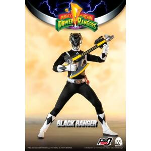 Figura FigZero Black Ranger Mighty Morphin Power Rangers 1/6  30 cm ThreeZero - Collector4U.com