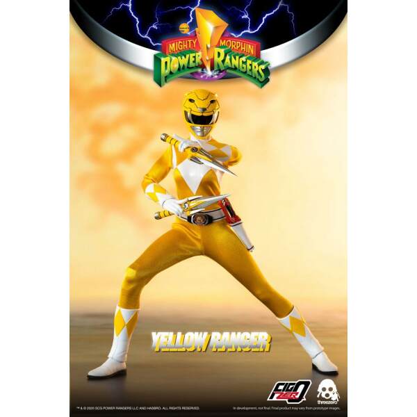 Figura FigZero Yellow Ranger Mighty Morphin Power Rangers 1/6 30 cm ThreeZero - Collector4U.com