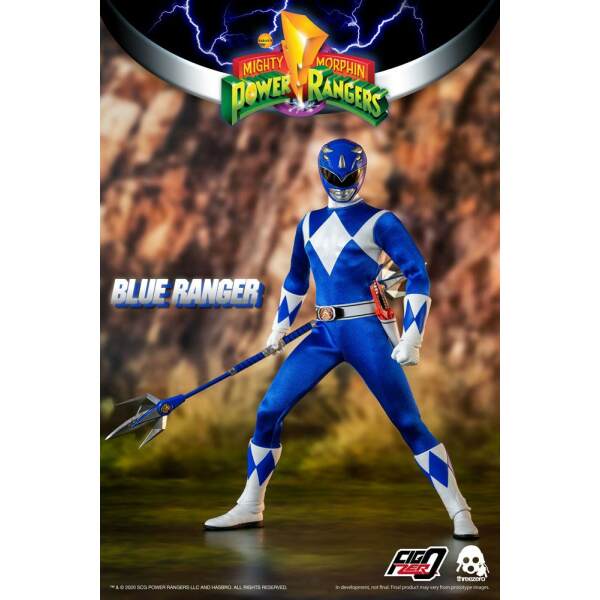 Figura FigZero Blue Ranger Mighty Morphin Power Rangers 1/6 30 cm ThreeZero - Collector4U.com