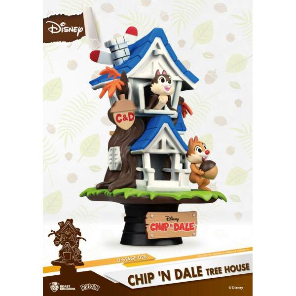 Diorama PVC D-Stage Chip ‘n Dale Tree House Disney Summer Series 16 cm - Collector4u.com