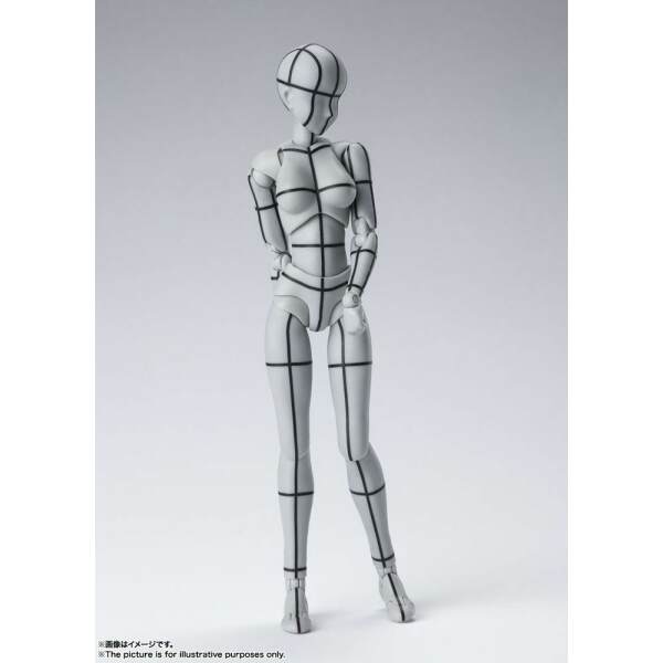 Figura Body Chan Wireframe S.H. Figuarts Gray Color Version 14 cm Bandai - Collector4U.com