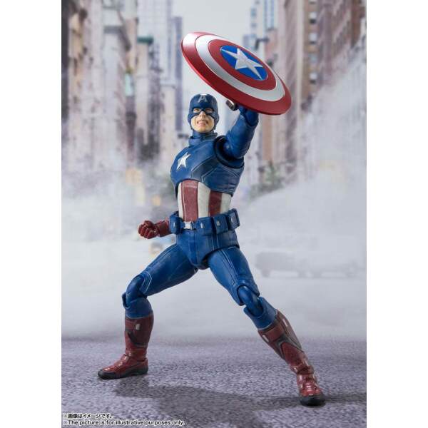 Figura S.H. Figuarts Captain America Vengadores (Avengers Assemble Edition) 15 cm Bandai - Collector4u.com