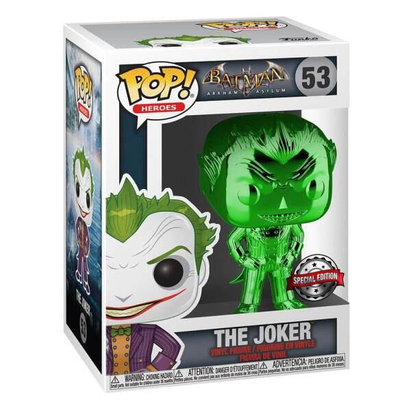 Funko The Joker (Green Chrome) DC POP! Heroes Vinyl Figura 9 cm - Collector4u.com