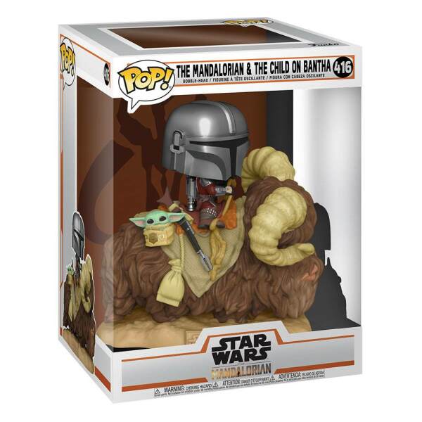 Funko The Mandalorian on Wantha with Child in Bag Star Wars The Mandalorian POP! Deluxe Vinyl Figura 9 cm - Collector4U.com