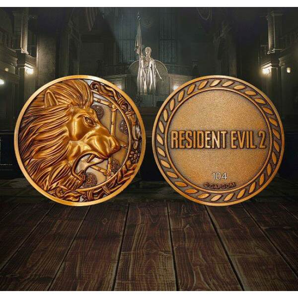 Medallón Lion Resident Evil 2 Réplica 1/1 - Collector4U.com