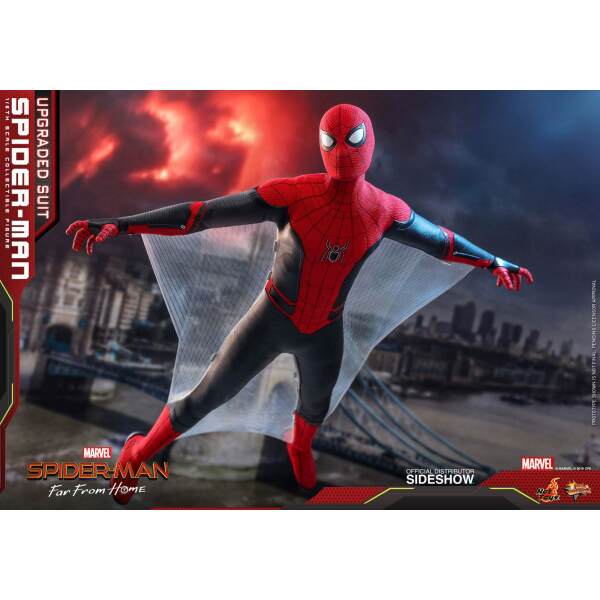 Figura SpiderMan Upgraded Suit, Spider-man: Lejos de casa, Movie Masterpiece 1/6 Hot Toys 29 cm - Collector4U.com
