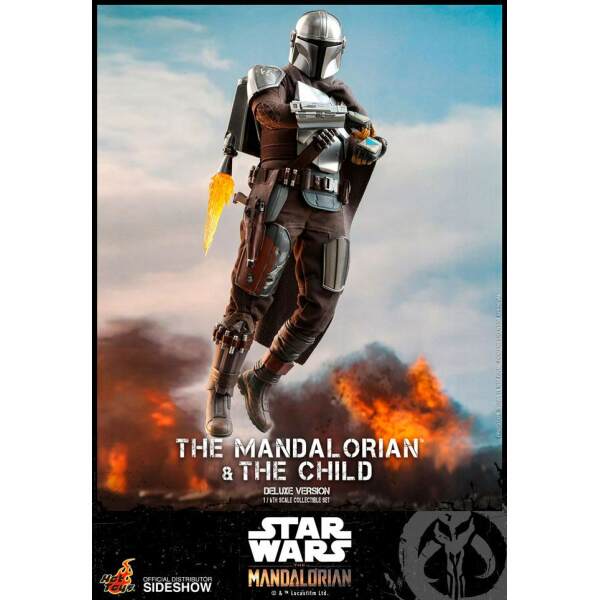 Figuras The Mandalorian & The Child Star Wars The Mandalorian Pack de 2 1/6 Deluxe 30 cm Hot toys - Collector4U.com