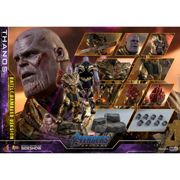 Figura Thanos Vengadores: Endgame Figura Movie Masterpiece 1/6 Battle Damaged Version, Hot Toys 42 cm - Collector4U.com