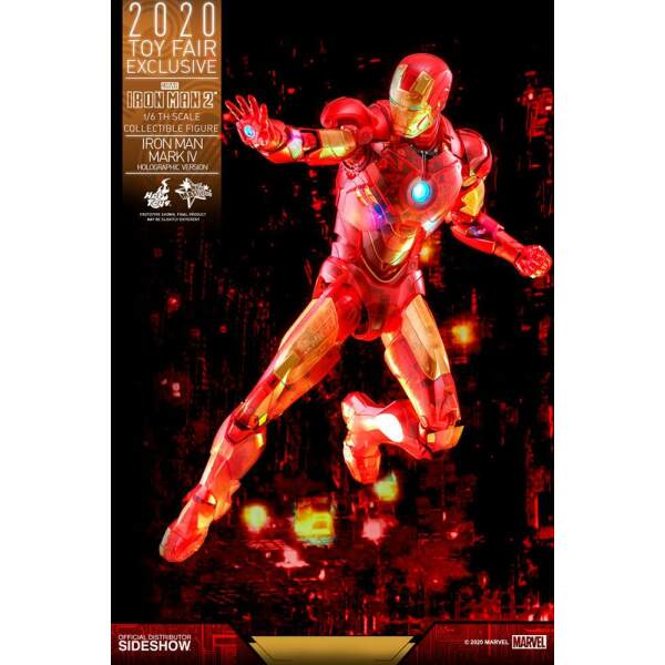 Figura Iron Man 2 Mark IV (Holographic Version) 2020 Toy Fair Exclusive 30 cm, Hot Toys - Collector4u.com